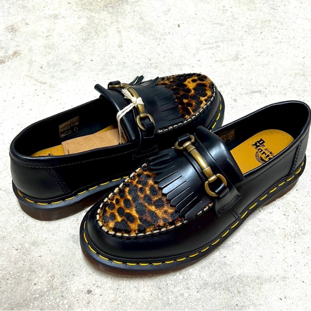 New with box - Men’s Dr. Martens - Adrian Snaffle - Black+Leopard - 27730001